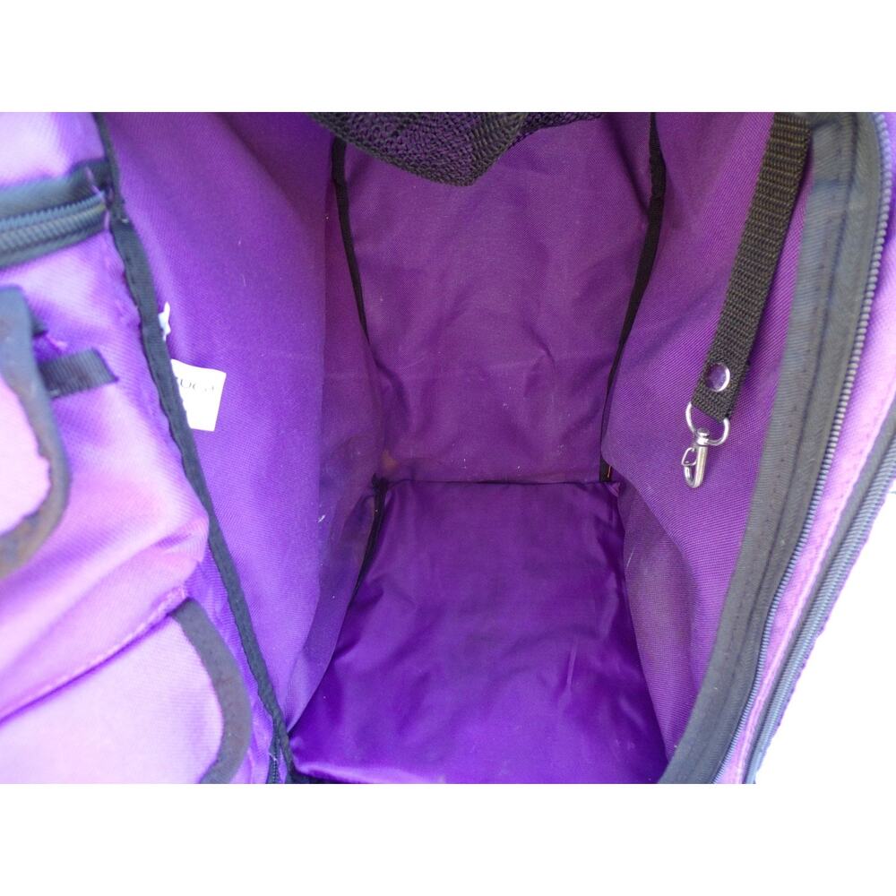 ZÜCA Sport Rolling Bag Purple Mobile Locker Built-in Seat Flashing LED Wheels - Picture 3 of 16